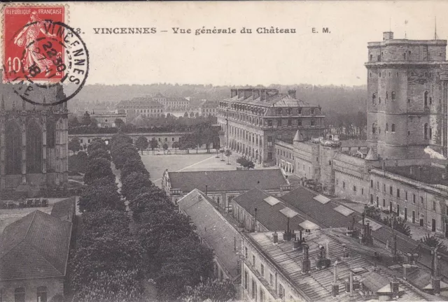 Cpa Vincennes General View Of The Castle
