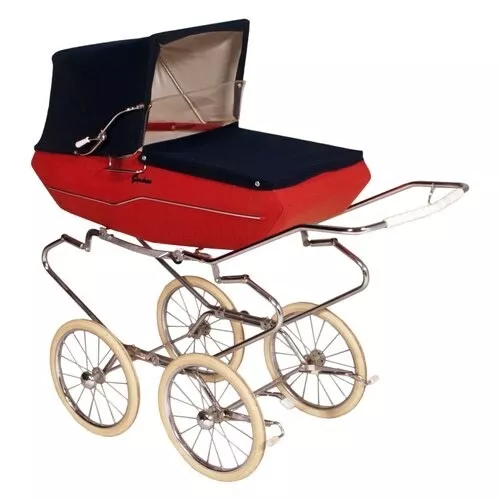1950's Vintage Baby Carriage Stroller Storkline Gray