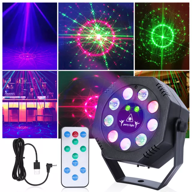 RGB Bühnenlicht LED Laser Projektor Beam Lichteffekt Show Strobe Disco DJ Party