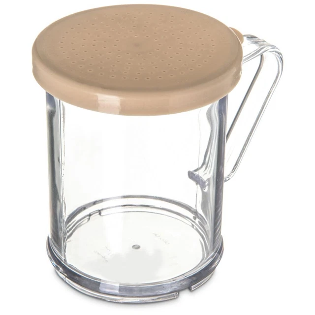Carlisle 4270S06 Shaker / Dredge with Beige Lid