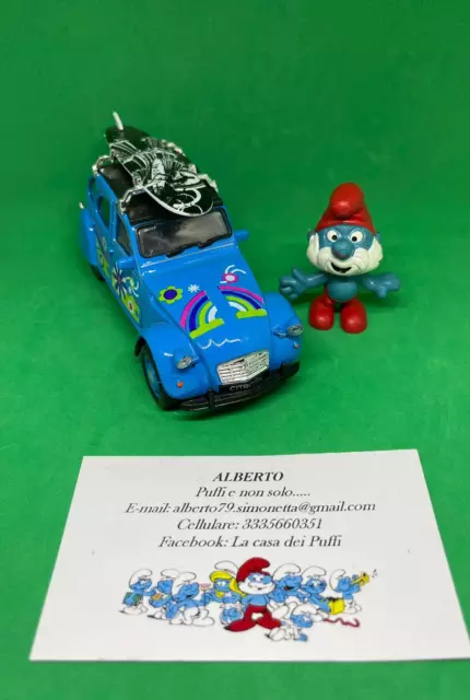 Puffi Smurfs Puffo Smurf Con Macchina Citroen Puffo Grande Puffo Custom 2