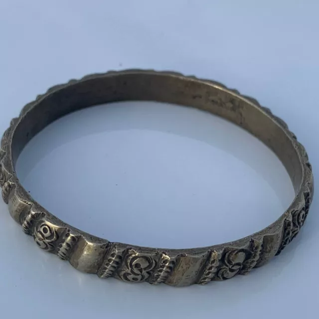 Ancient Silver Color Bracelet Medieval Viking Old Amazing Artifac