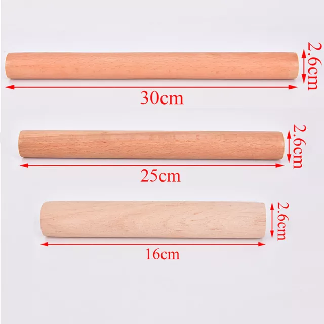 Rodillo de madera de cocina fondant decoración de pasteles masa rodillo hornear TooYNZ8