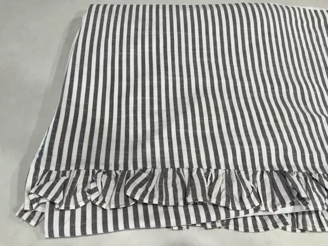 Crib Skirt- Pottery Barn Kids( Emily &Meritt￼) Gray/White Stripe/Ruffle-2 avail.