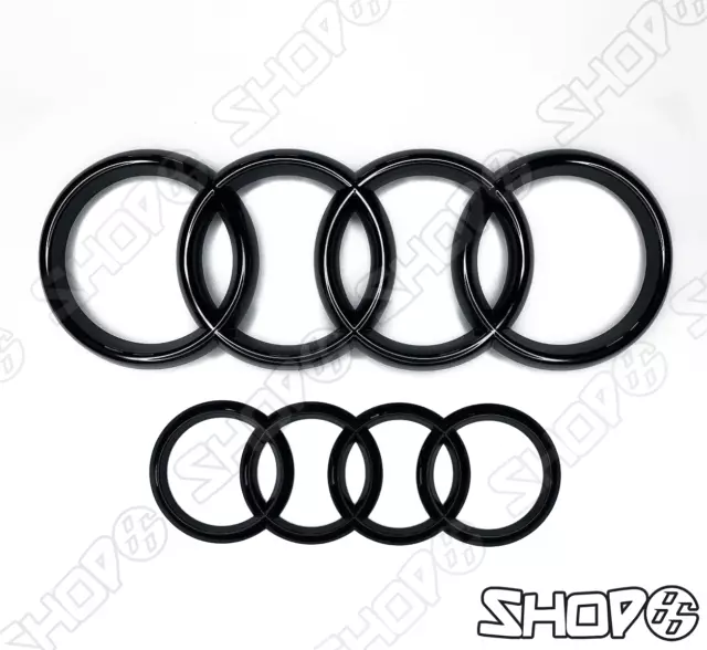 Audi Gloss Black Replacement Emblem/Badge (AUDI A1/A3/S3/A4/S4/A5/S5/A6/A8)