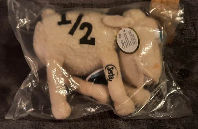 NEW RARE Number 1/2 Serta Sleep Number Sheep 7” Plush Advertising Toy 2000