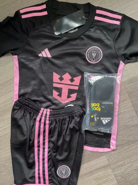 🔥FLASH SALE🔥BNWT Kids 24/25 Inter Miami Away Kit - Ages 12-13