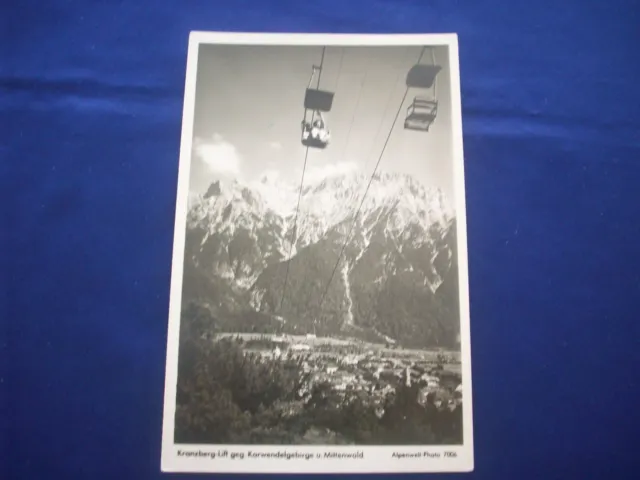 AK Postkarte * Kranzberglift Karwendel Mittenwald *gelaufen mit Briefmarken 1951