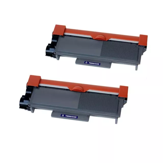 2Pk Tn660 Toner Cartridge For Brother Dcp-L2520 Dcp-L2540 Hl-L2300 Hl-L2305 Mfc