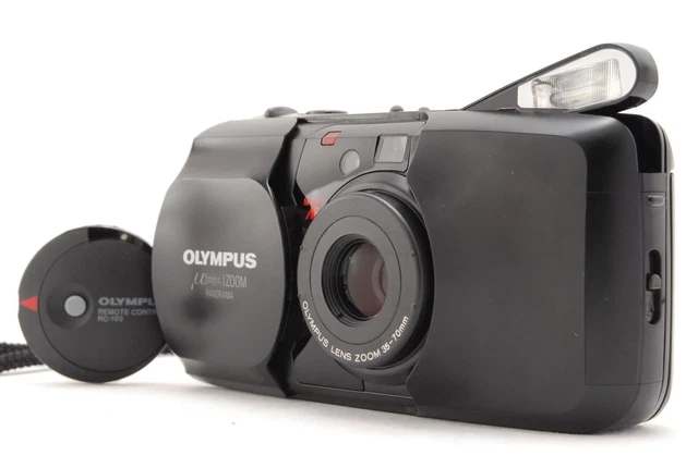 [TOP MINT] Olympus μ mju zoom Panorama Black Point & Shoot Film Camera JAPAN
