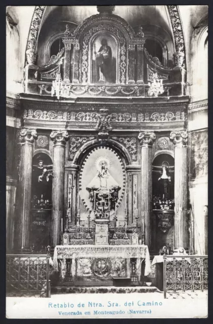 Antico Santino postale de la Madonna del Camino image pieuse estampa holy card