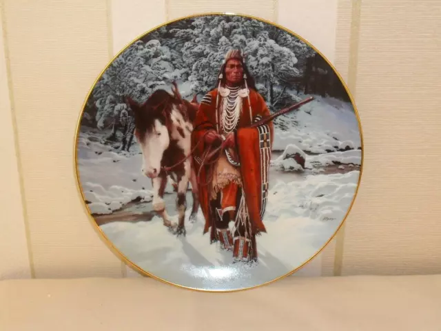 Hamilton Collection The Mystic Warriors Native American Indian Porcelain Plate