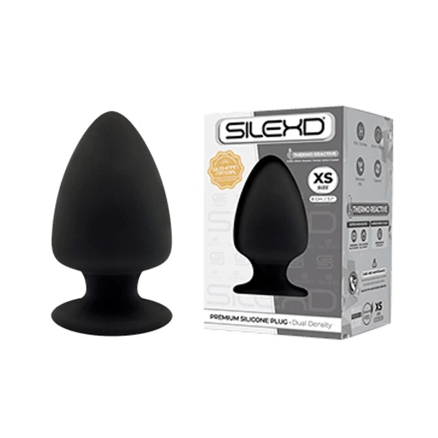 Stimolatore anale in silicone nero memory termoreattivo taglia xs silexd model 1