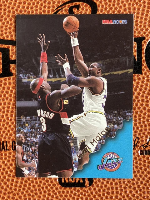 michael jordan karl malone nba hoops card