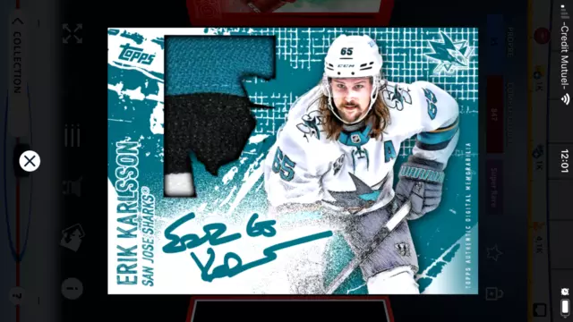 [DIGITAL] Topps NHL Skate - Erik Karlsson Topps Art 21 - Team Color Signature