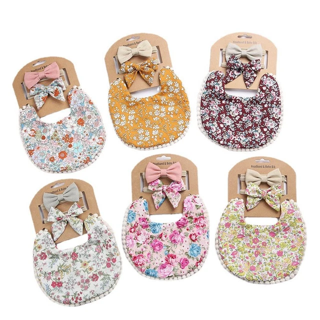 bébé salive Bandana Burp Chiffons Double bavoirs latéraux Trucs d'alimentation