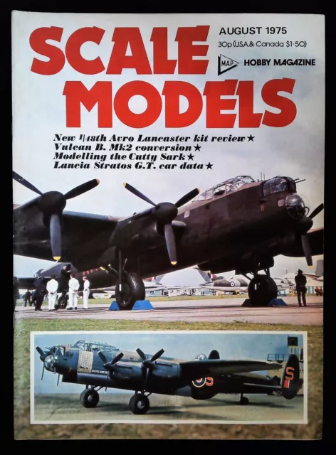 Scale Models Magazine August 1975 mbox2146 1/48th Avro Lancaster Kit Review