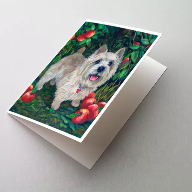 Norwich Terrier Apple Grove Greeting Cards Envelopes Pack of 8 PPP3116GCA7P