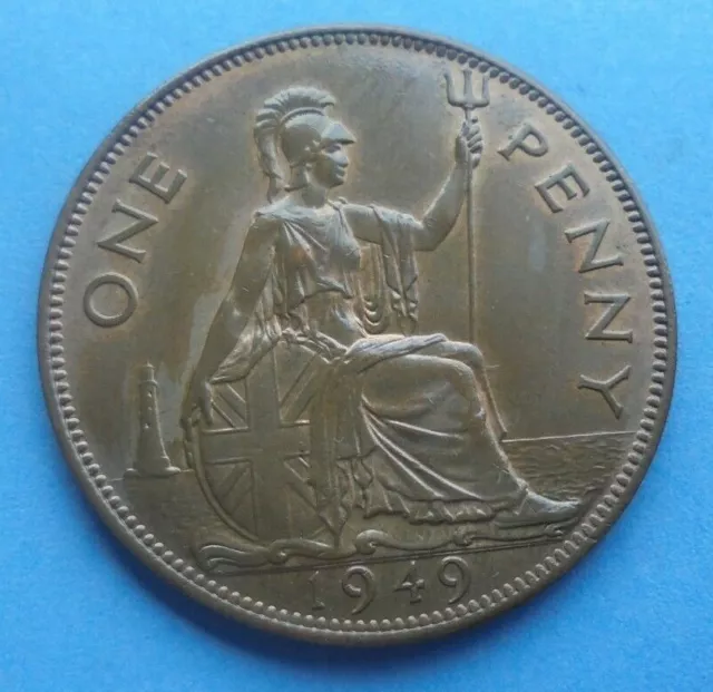 1949 George VI, Penny, as shown.