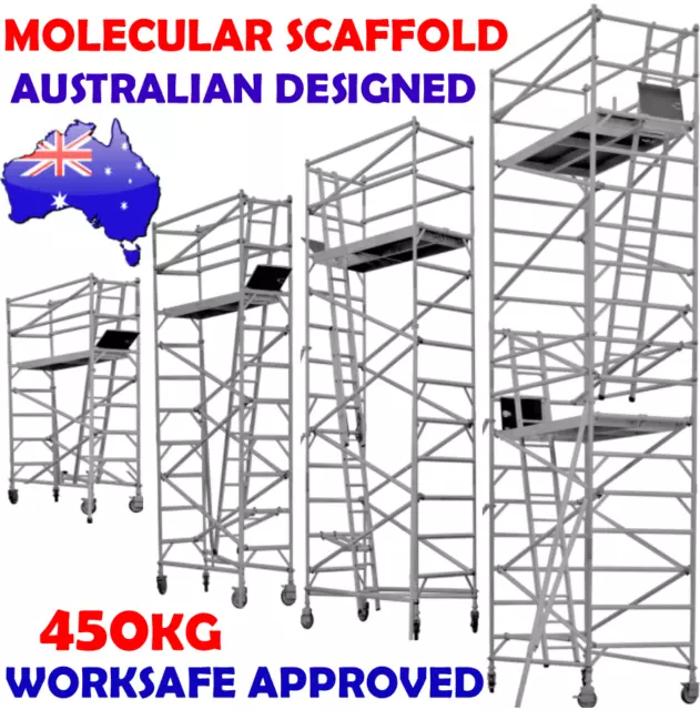 New Aluminium Scaffolding Mobile Scaffold Tower - Adjustable Platform Upto 450kg