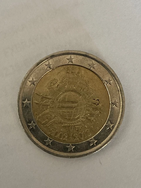 Pièce de 2 Euros Rare République Française 2002-2012 commémoration euro