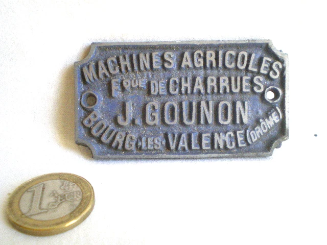 Ancienne Plaque Cochere En Fonte - Rue Bourg St Leonard - XIXe - État D'usage