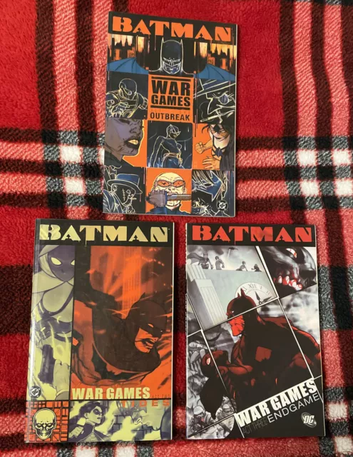 (3) Batman: War Games: Act One, Two & Three, DC: Out Break, Tides, End Game LOT