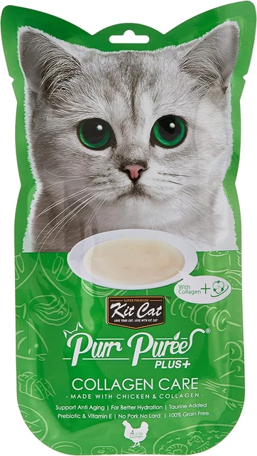 KIT CAT PURR Puree plus Collagen Care Cat Food 4 Pack $7.31 - PicClick AU