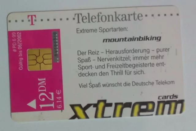 Telefonkarte (04) Telekom - Mountainbiking - 12 DM - gebraucht 1990er-2000er,