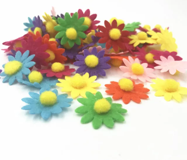 100PCS Hair ball flower shape Felt applique Accessories accessories Sewing 23mm 2