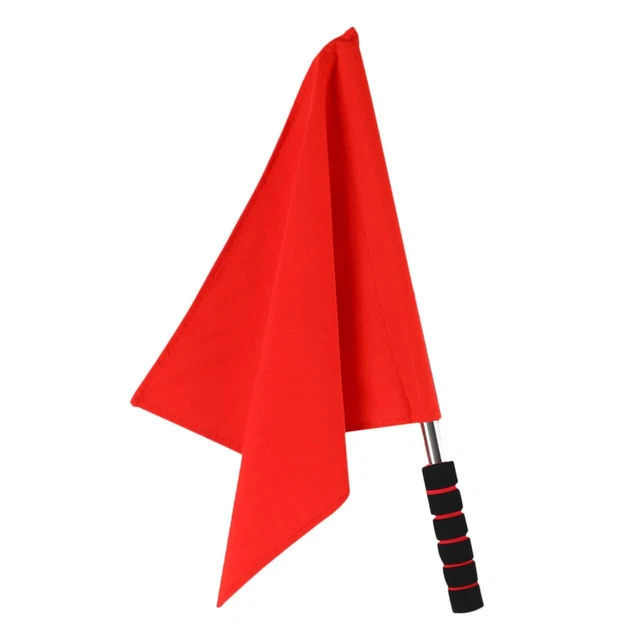 Stormflag Lot De 2 Drapeaux D'Arbitre Avec Poignée En Mousse - Jaune Et Rouge Pour Football, Rugby Et Sports