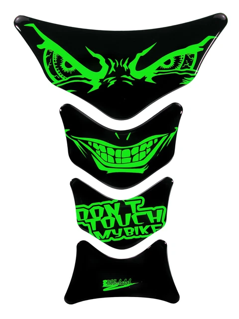 Tankpad BIKE-label 3D Verde Fantasma Per Serbatoio Moto – Antigraffio, Resistente A Benzina E UV, Misura 172x220 Mm, Made In Germany
