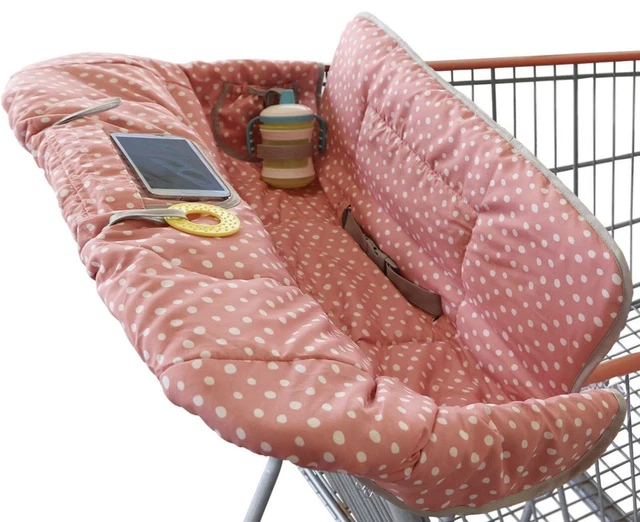 Suessie Shopping Cart Cover and High Chair Cover, Pink Dots. MSRP $30