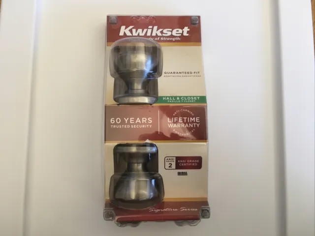 Kwikset #720CN 15 CP Cameron Hall/Closet Knob Satin Nickel