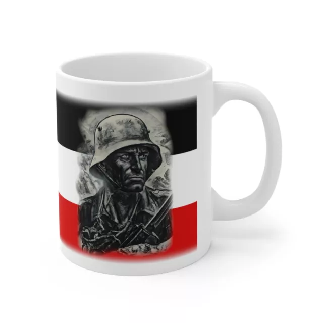 WW1 German Soldier with Stalhelm Coffee Mug | Unique WWI Enthusiasts Gift Idea