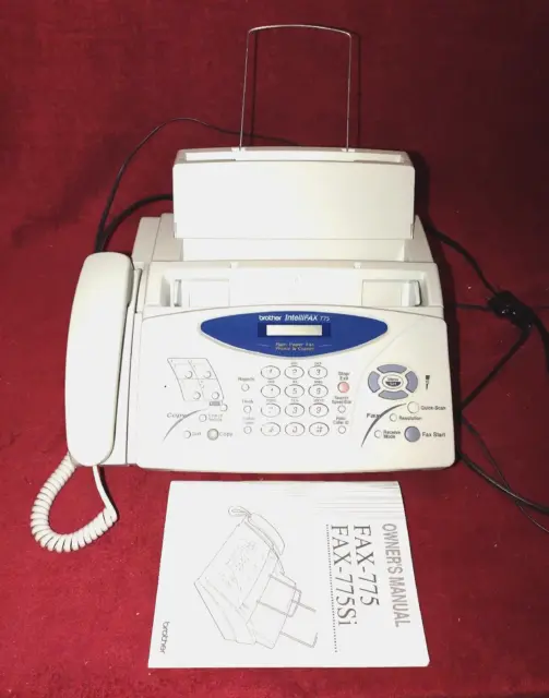 Brother IntelliFAX 775 Plain Paper Fax Machine Phone & Copier Machine Works Read