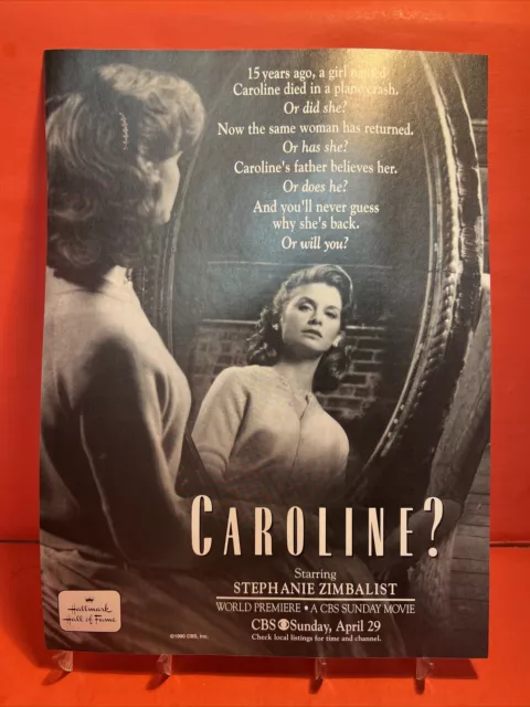 Stephanie ZimBalist Caroline movie poster print ad/pin up/promo/clipping/rare Stephanie ZimBalist Caroline movie poster print ad/pin up/promo/clipping/rare