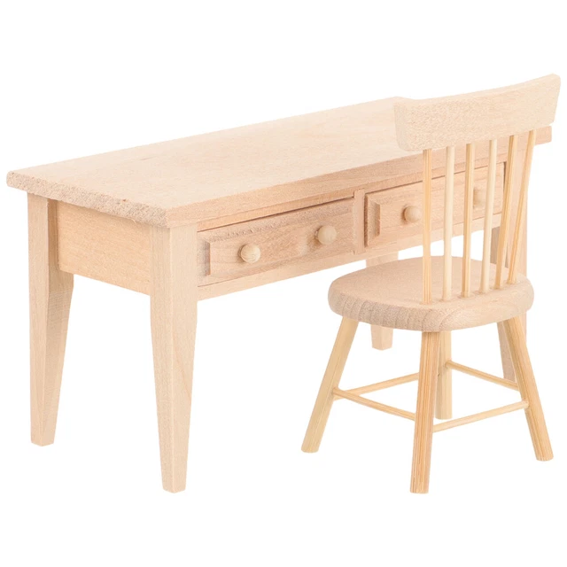 Decorative Adorable Delicate Miniature Furniture Doll House Desk Chair