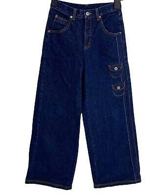 American Girl Junior Bambina Gamba Larga Denim Jeans con Tasche Taglia 12