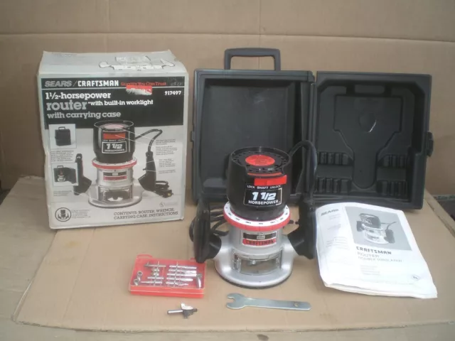 Craftsman 1 1/2 HP 1/4” Router Model 315.17492 with case and original box  USA