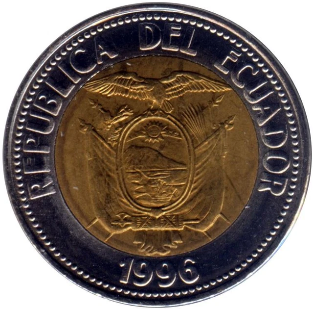 Ecuador 1000 Sucres Coin | Eugenio Espejo | Scientist | KM99 | 1996