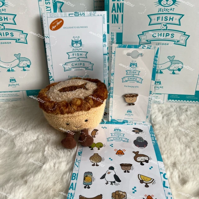 JELLYCAT WORLD EXCLUSIVE London Selfridges Fish & Chips fish pie