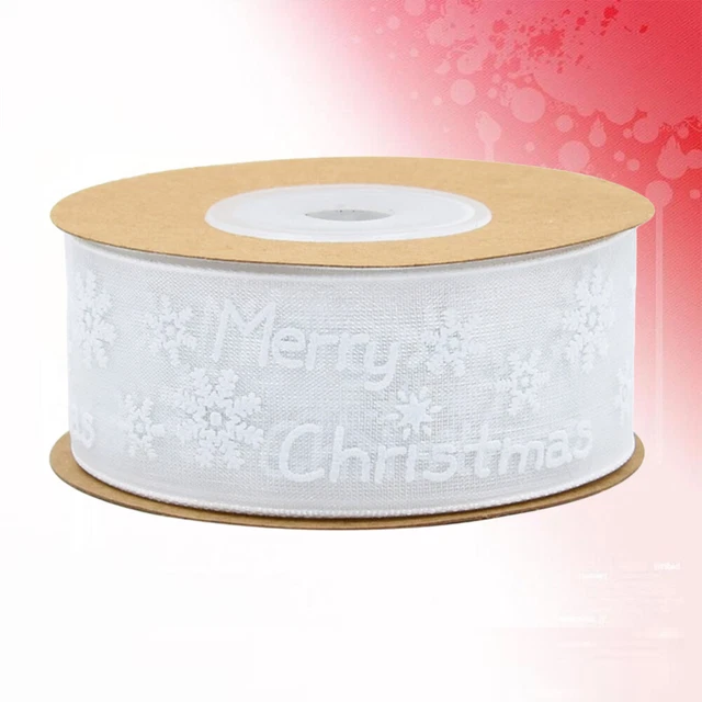 2x Geschenk Verpackung Band Schneeflocke Grosgrain-Band Diy Handwerk Band 3