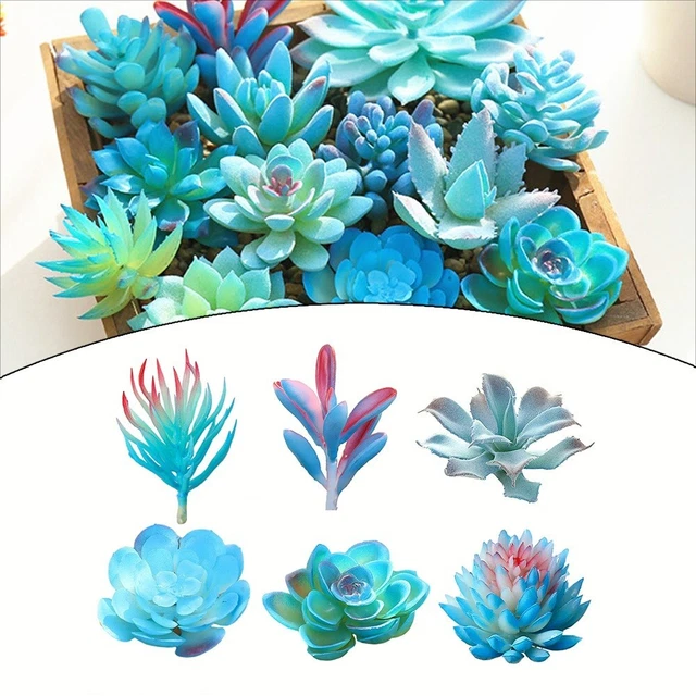 Lot De 6 Mini Plantes Artificielles D'intérieur - Environ 18 Cm - Vert - Pot Noir - Pour Bureau, Salon, Salle De Bain - Sans Entretien