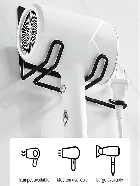 Secador de pelo de acero inoxidable soporte estante alisado para el cabello estante Hausa ufbau colgante