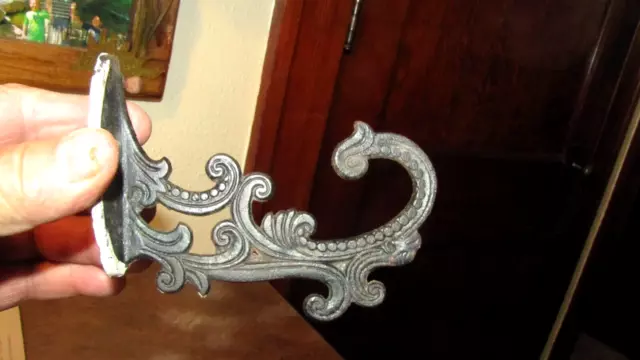 Antique Victorian Cast Iron Plant Hanger Ceiling Oil Lamp Hook Vintage Hardware