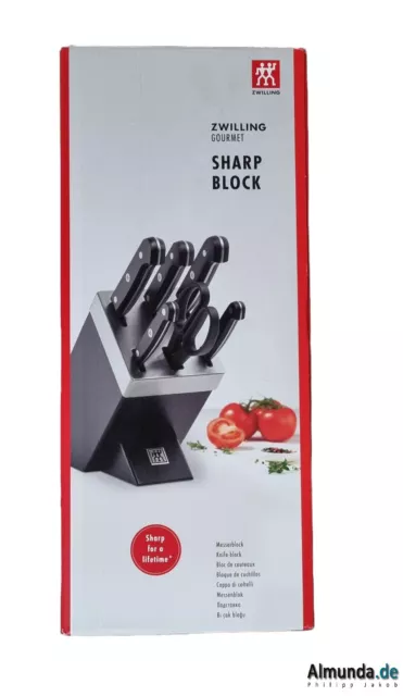 Zwilling Gourmet Messerblock-Set, selbstschärfend, 7-teilig, schwarz