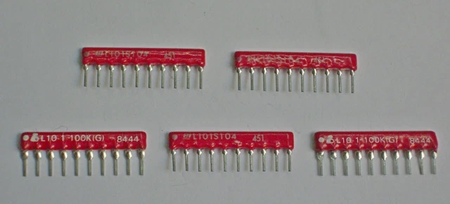 Lot De 10 Réseaux De Résistances 330 Ohms - Modèle SIL 10 (9 Résistances + 1 Borne Commune)