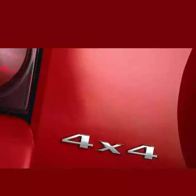 3D Metall 4x4 RC Auto Off-road Aufkleber Emblem Logo Schriftzug Silber Chrom 3