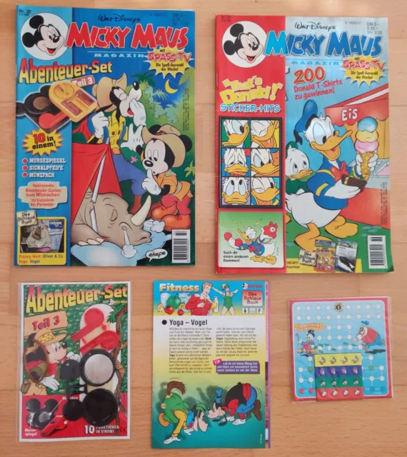 2x MICKY MAUS Comic 1995 Heft 32 und 36 mit Beilage